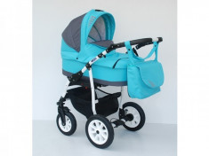 Carucior copii 3 in 1 Germany MyKids Albastru deschis foto