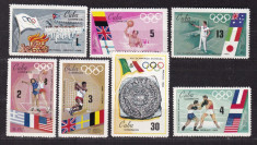 Cuba 1968 sport olimpiada MI 1435-1441 MNH w34 foto