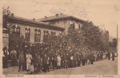 RAMNICUL SARAT , GIMNAZIUL V. BOERESCU , SCRISA 1917 , NECIRCULATA foto