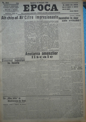 Epoca , ziar al Partidului Conservator , 10 Febr. 1935 , Hagi Mosco , Bratianu foto