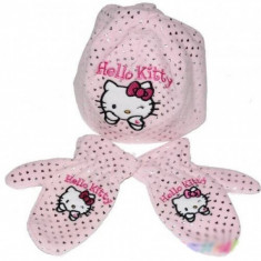 Caciula cu manusi Hello Kitty roz 3096 Disney 50 cm (2-3 ani) foto