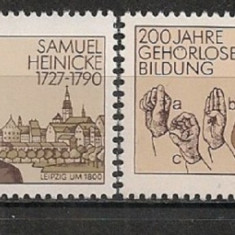 GERMANIA (DDR) 1978 – BICENTENAR LIMBAJUL PENTRU SURZI, serie MNH, B4
