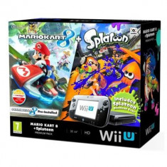 Consola Nintendo Wii U Black Cu Mario Kart 8 Si Splatoon foto