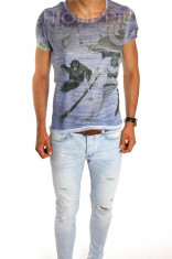 Tricou tip ZARA - tricou barbati - tricou slim fit - tricou fashion - 6653P5 foto