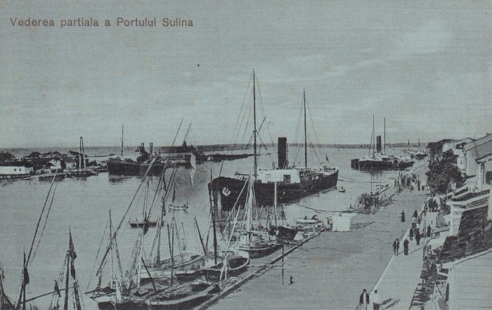 DOBROGEA , VEDEREA PARTIALA A PORTULUI SULINA , EDIT. G.P.AVGHERINOS , SULINA