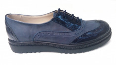 Pantofi dama casual bleumarin din piele naturala PHILIPPE48 foto