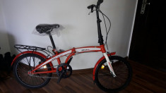 Bicicleta pliabila cu roti de 20 inch pentru adulti si copii Velors foto