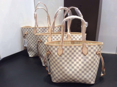 Geanta Louis Vuitton Neverfull Small Summer Collection * Piele Naturala * foto