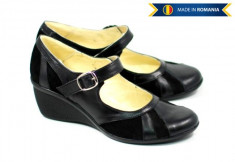 Pantofi dama piele naturala cu catarama, casual - FOARTE COMOZI - Made in Romania! foto