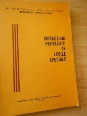 INFRACTIUNI PREVAZUTE IN LEGILE SPECIALE - 1983 foto