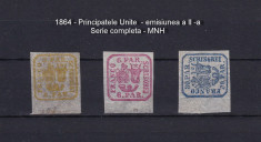 1864 - Principatele Unite - serie completa - MNH - RAR !!! foto