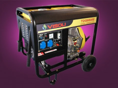 Generator Curent Electric Diesel Trifazic 6.5 KVA Visoli TDG-6000E-3 Portabil foto