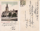 Sibiu, Hermannstadt - Biserica Evanghelica- clasica, rara, Circulata, Printata