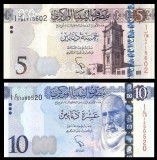 LIBIA █ SET █ 5 + 10 Dinars █ 2015 █ P-81-82 █ UNC █ necirculata