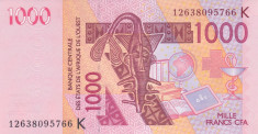 Bancnota Statele Africii de Vest ( Senegal ) 1.000 Franci 2012 -P715K UNC foto
