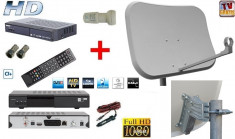 TV SATELIT CAMPING -CABANA -RULOTA-kit complet-receptor alimentare 12 v foto