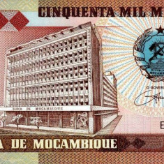 MOZAMBIC █ bancnota █ 50000 Meticais █ 1993 █ P-138 █ UNC █ necirculata