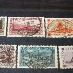 GERMANIA (SAARGEBIET) 1926 – ZIUA CONSTRUCTORILOR, timbre stampilate F145