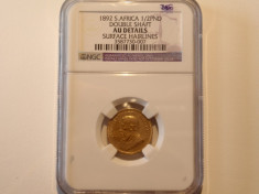 Moneda Aur 1/2 Pond S.Africa 1892(caruta cu doua oisti) Tiraj 10.000 Buc. RRR foto