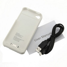 Baterie Externa 1900 mAH POWER BANK Pentru iPhone 4 si 4S ALB foto