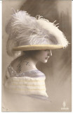 !!! VEDERE DOAMNA CU PALARIE - CIRCULATA SPANIA 1914