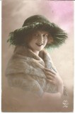 !!! VEDERE NOYER , DOAMNA CU PALARIE - CIRCULATA SPANIA cca. 1914
