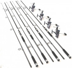 Set 4 lansete SPEED MASTER CARP 3,6m,4 lbs, 2 tronsoane, carbon 100% cu XZ9000 foto