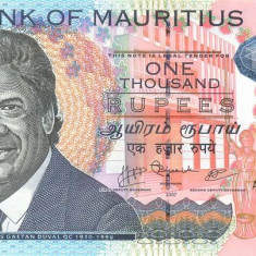 MAURITIUS █ bancnota █ 1000 Rupees █ 2007 █ P-59d █ UNC █ necirculata