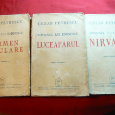 Cezar Petrescu-Romanul lui Eminescu 3 vol.: Luceafarul , Nirvana , Carmen Saecul