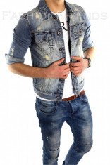 Geaca de blugi tip ZARA - geaca slim fit - geaca fashion LICHIDARE DE STOC 6033 foto