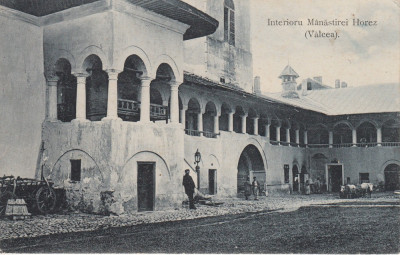 HOREZU OLTENIA INTERIORUL MANASTIREI HOREZ (VALCEA) CIRCULATA 1909 foto
