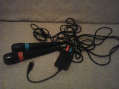 Set 2 microfoane Singstar + receiver USB pt PS3 si PS2 PlayStation foto