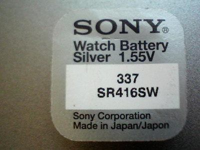 baterie ceas Sony, cu argint 337-SR416SW, Constanta. foto