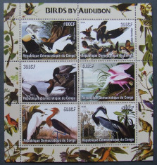 CONGO 2005 - PASARI AUDUBON, 1 M/SH DANTELATA, NEOBLIT, POSTA PRIVATA - PP 663 foto