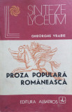 PROZA POPULARA ROMANEASCA - Gheorghe Vrabie