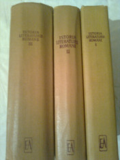 ISTORIA LITERATURII ROMANE ~ AL.ROSETTI /AL. DIMA /OVIDIU PAPADIMA ( 3 volume) foto