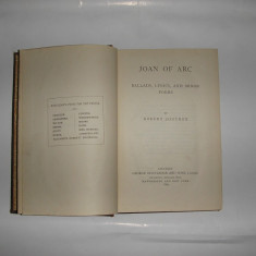 Carte veche Joan of Arc - poetical works / Robert Southey -editie 1894