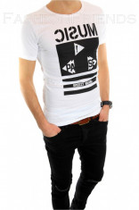 Tricou tip ZARA MUSIC - tricou barbati - tricou slim fit - tricou fashion - 6036 foto