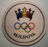 5.515 ECUSON EMBLEMA PATCH MOLDOVA OLIMPIADA CERCURI OLIMPICE 75mm