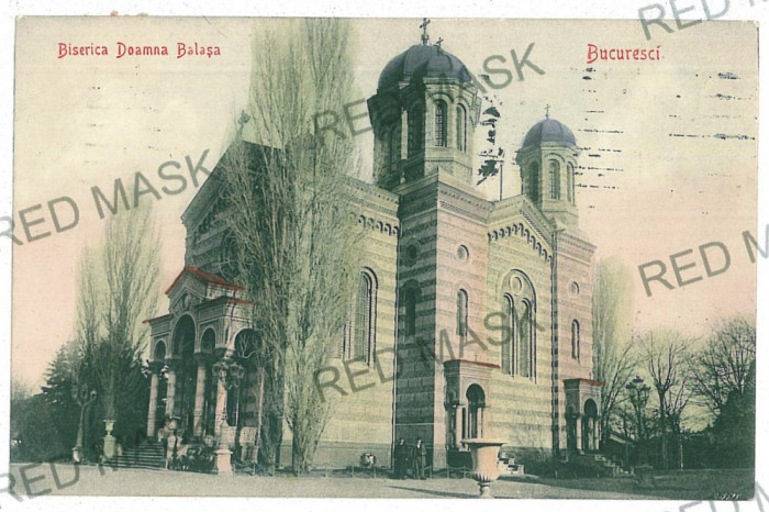 1496 - BUCURESTI, Church Domnita Balasa - old postcard - used - 1907