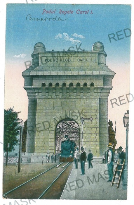 1056 - CERNAVODA, Dobrogea, bridge, train - old postcard - unused