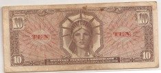SUA USA MPC MILITARY PAYMENT CERTIFICATE 10 DOLARI DOLLARS F