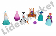 Set 3 figurine Frozen cu rochita si oglinda foto