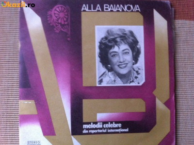 ALLA BAIANOVA melodii din repertoriul international disc vinyl lp muzica slagare foto