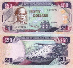 JAMAICA 50 dollars 2009 UNC!!! foto