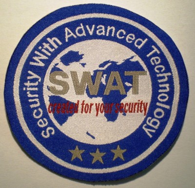 5.477 ECUSON EMBLEMA PATCH SECURITY WITH ADVANCED TECHNOLOGY SWAT 85mm foto