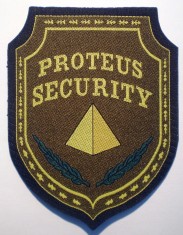 5.495 ROMANIA ECUSON EMBLEMA PATCH PROTEUS SECURITY 122/95mm