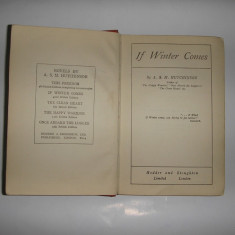 Carte veche If winter comes - A.S.M.Hutchinson editie 1923 !