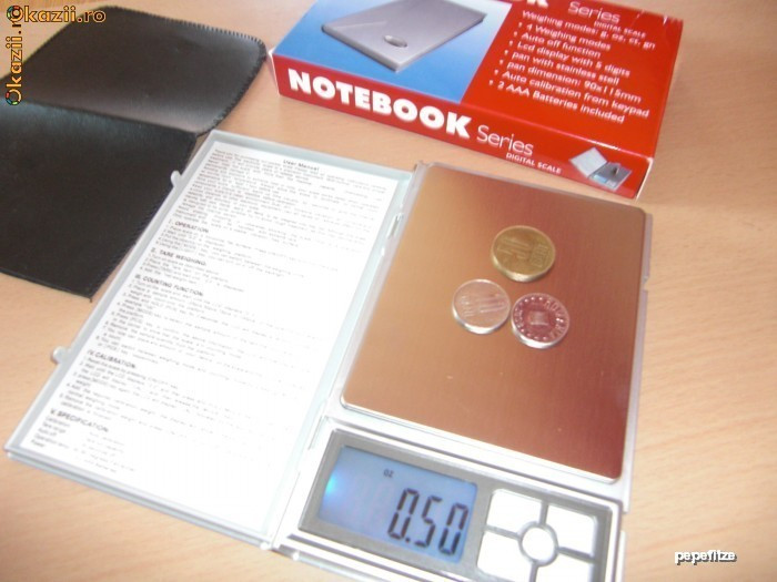 Cantar NOTEBOOK de bijuterii prezicizie 0.1 - 2000 gr max , baterii , NOU