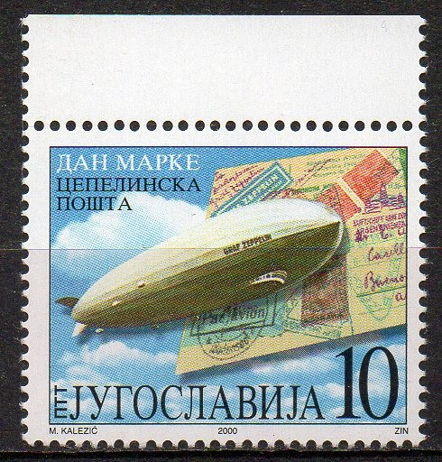 JUGOSLAVIA 2000, Aviatie, Zeppelin, serie neuzata, MNH